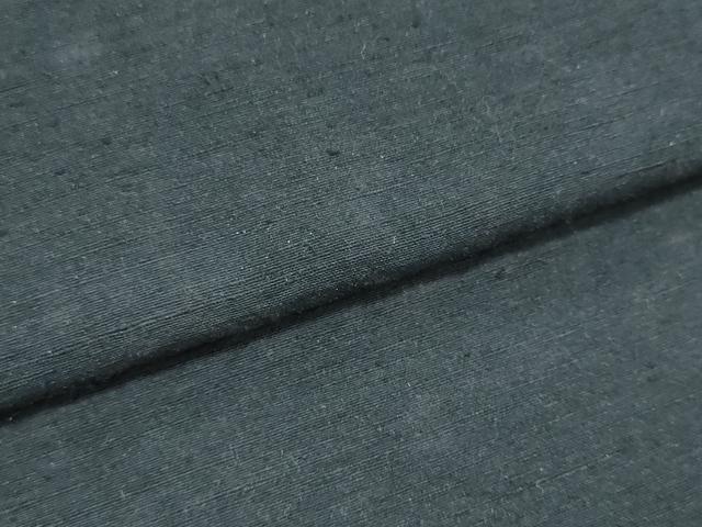 平和屋着物▼男性　創作紬　民芸紬　反物　着尺　鉄御納戸色　証紙付き　逸品　未使用　DABF8154we
