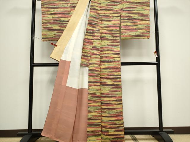 平和屋着物■上質な紬　霞文　正絹　逸品　CABH0826ou