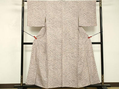平和屋着物■上質な小紋　芝花文　正絹　逸品　DABF9754cd