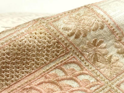 平和屋着物■訪問着　絞り　刺繍　道長小花文　金彩　正絹　逸品　DABF9249qa
