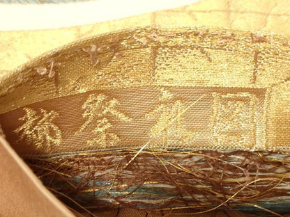 平和屋着物▼六通柄袋帯　都祭礼図　金糸　正絹　逸品　DABG0112az