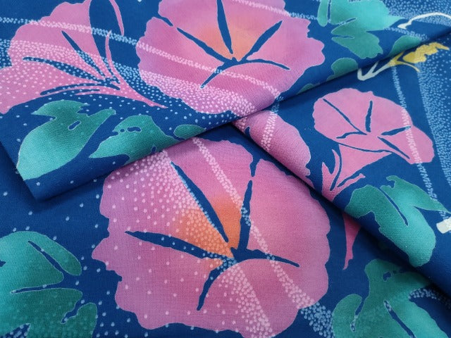 平和屋着物∴夏物 浴衣 注染 朝顔 綿 逸品 CABH1206ng