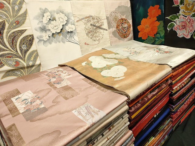 平和屋本店■名古屋帯 まとめて100点 更紗 薔薇 花柄 螺鈿 手描き 金銀糸 など 着用可能多数 未使用品あり 全て正絹 se039