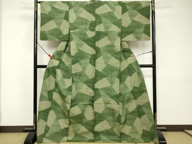 平和屋着物■上質な紬　霞文　ロング丈　正絹　逸品　DABF9781cd