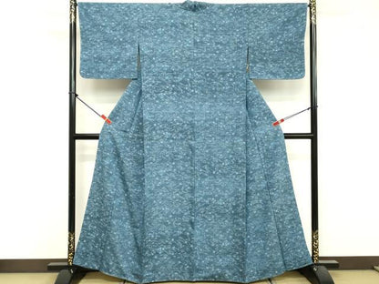 平和屋着物■上質な紬　背抜き仕立て　流水文　正絹　逸品　DABF9808cd