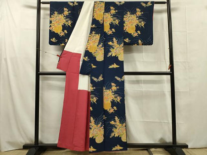 平和屋着物■訪問着　飾花文　正絹　逸品　DABG1719ya