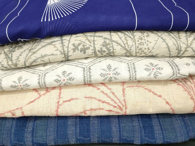 平和屋本店□夏物 小紋 絽 紗 洗える着物 まとめて20点 蝶 花
