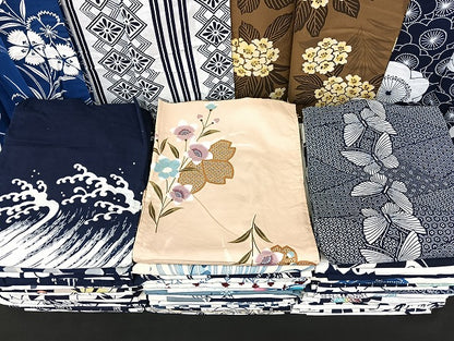 平和屋着物■浴衣 まとめて 45点 蝶 紫陽花 花柄 立波 など 着用可能多数 未使用品あり mmm1060
