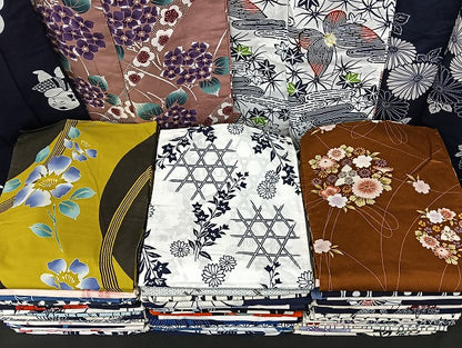 平和屋着物■浴衣 まとめて 45点 人物 蝶 紫陽花 花柄 型染め など 着用可能多数 未使用品あり mmm1061