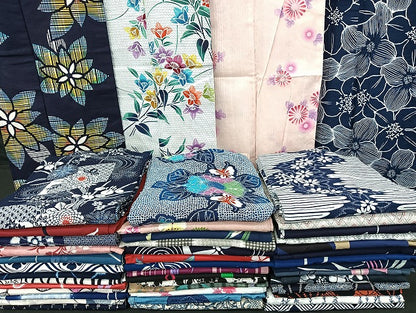 平和屋着物■浴衣 まとめて 45点 蝶 紫陽花 菊 花柄 型染め など 着用可能多数 未使用品あり mmm1062