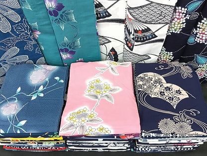 平和屋着物■浴衣 まとめて 45点 蝶 紫陽花 花柄 暈し染め など 着用可能多数 未使用品あり mmm1063