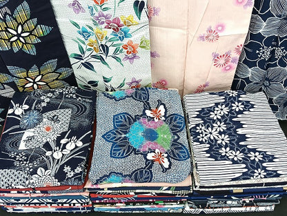 平和屋着物■浴衣 まとめて 45点 蝶 紫陽花 菊 花柄 型染め など 着用可能多数 未使用品あり mmm1062