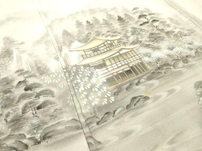 平和屋着物▽訪問着　単衣　作家物　手描き　京百景　暈し染　正絹　逸品　DABF2679fe