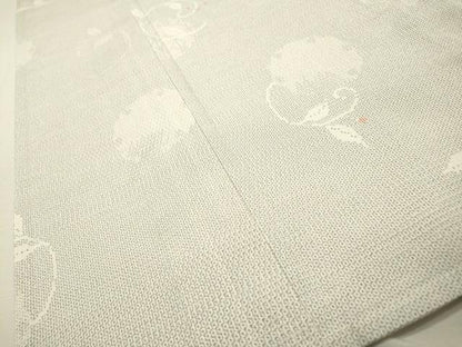 平和屋着物▽本塩沢　単衣　110亀甲　雪輪南天唐草文　正絹　逸品　未使用　DABF2673fe