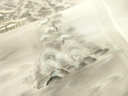 平和屋着物▽訪問着　単衣　作家物　手描き　京百景　暈し染　正絹　逸品　DABF2679fe