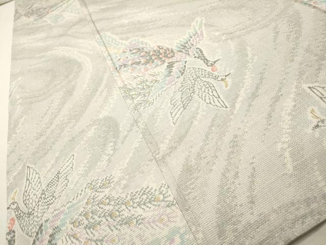 平和屋着物▽上質な紬　単衣　鳳凰　正絹　逸品　DABF2675fe