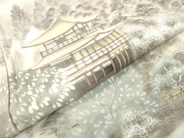 平和屋着物▽訪問着　単衣　作家物　手描き　京百景　暈し染　正絹　逸品　DABF2679fe