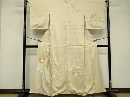 平和屋着物■訪問着 刺繍 枝花文 正絹 逸品 DABF9846cd