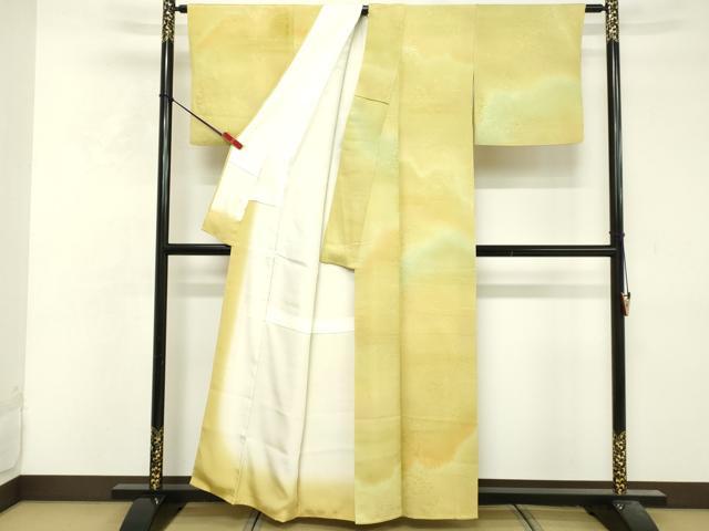 平和屋着物■上質な小紋 流水花文 暈し染め 正絹 逸品 DABF9842cd