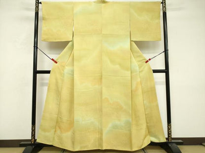 平和屋着物■上質な小紋 流水花文 暈し染め 正絹 逸品 DABF9842cd