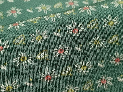 平和屋着物■上質な小紋　舞花文　鬼しぼ縮緬　正絹　逸品　DABF9869cd