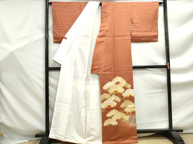 平和屋着物■豪華色留袖　駒刺繍　浜松文　暈し染め　金彩　正絹　逸品　DABF9336qa