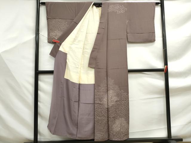 平和屋着物■訪問着　手描き　樹林花文　正絹　逸品　DABF9332qa