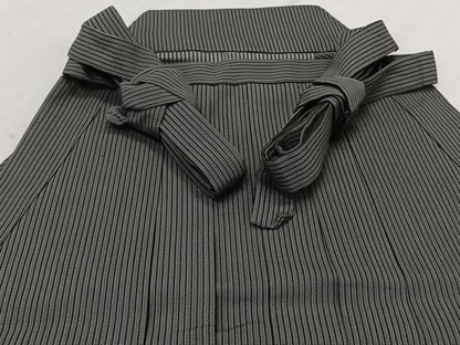 平和屋着物＊夏物　男性　行灯袴　縦絽　縞　正絹　逸品　CABH5214xi