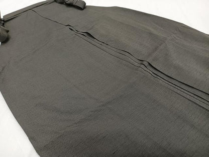 平和屋着物＊夏物　男性　行灯袴　涅色　正絹　逸品　CABH5213xi