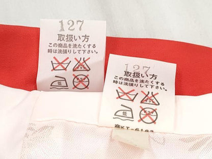 平和屋着物[]お宮参り　女の子　祝着　産着　初着　のしめ　鴛鴦鞠花文　暈し染め　金彩　逸品　DABE7393ma