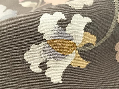 平和屋着物●爪掻き本綴れ　八寸名古屋帯　更紗唐草文　金糸　正絹　逸品　CABH4492vp