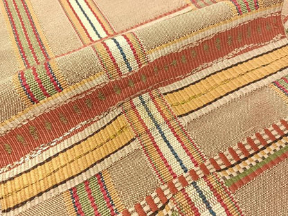 平和屋着物●八寸名古屋帯　紬地　吉野間道　金糸　正絹　逸品　CABH4532vp