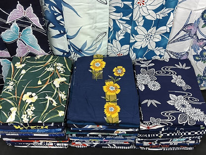 平和屋着物■浴衣 まとめて 45点 蝶 菖蒲 花柄 型染め 暈し染め など 着用可能多数 未使用品あり mmm1071