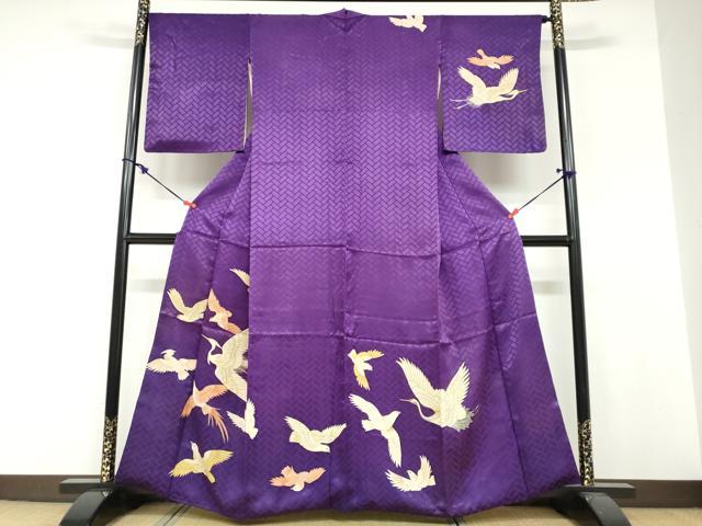 平和屋着物●アンティーク　大正ロマン　訪問着　飛鳥文　正絹　逸品　DABF1722ud