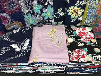 平和屋着物■浴衣 まとめて 45点 蝶 花柄 型染め など 着用可能多数 未使用品あり mmm1085