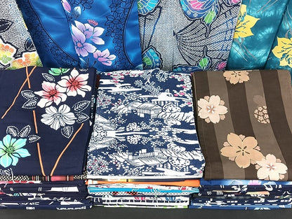 平和屋着物■浴衣 まとめて 45点 蝶 風景 紫陽花 薔薇 花柄 型染め など 着用可能多数 未使用品あり mmm1077