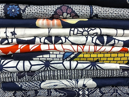 平和屋着物■浴衣 まとめて 45点 蝶 花柄 七宝 綿紅梅 型染め 暈し染め など 着用可能多数 未使用品あり mmm1082