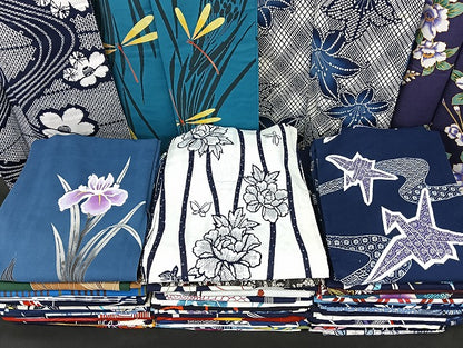 平和屋着物■浴衣 まとめて 45点 折り鶴 蝶 蜻蛉 菖蒲 花柄 型染め など 着用可能多数 未使用品あり mmm1084