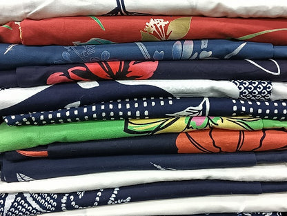平和屋着物■浴衣 まとめて 45点 蝶 花柄 七宝 綿紅梅 型染め 暈し染め など 着用可能多数 未使用品あり mmm1082