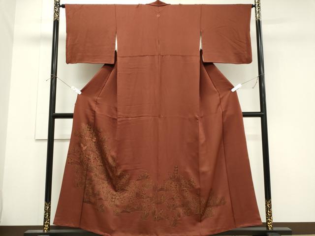平和屋着物■豪華色留袖　刺繍　草花文　金彩　正絹　逸品　CABH0863ou