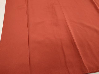 平和屋着物■上質な色無地　赤丹色　正絹　逸品　CABH0865ou