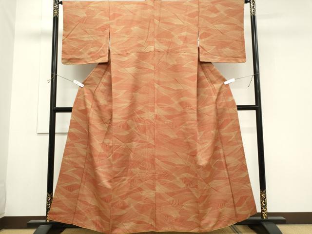 平和屋着物■上質な小紋　抽象文　正絹　逸品　CABH0866ou