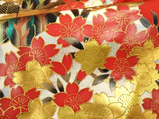 平和屋本店●本手描友禅作家　秋山章　お引きずり　色打掛　婚礼 和装　結婚式 花嫁 神社挙式 群鶴流水御所車花文 金銀彩 逸品 CABG2325ze