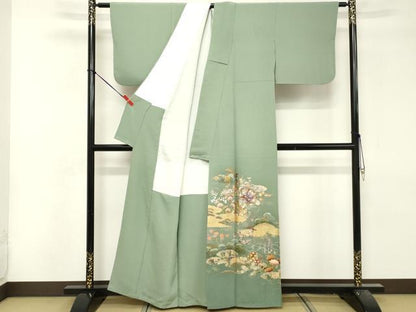平和屋着物■豪華色留袖　鼓花文　金銀彩　正絹　逸品　DABF9883cd