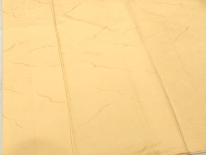 平和屋着物■上質な色無地　流水地紋　卵色　正絹　逸品　DABF9885cd