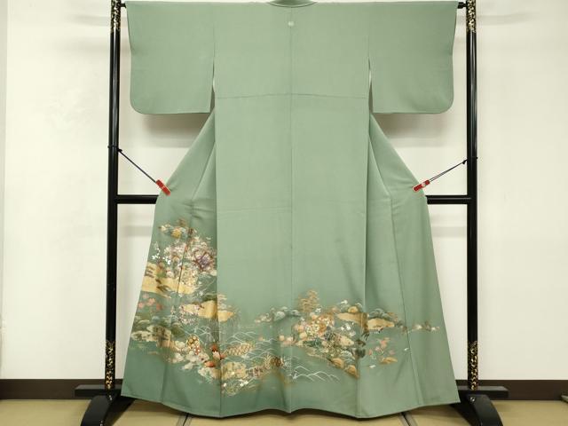 平和屋着物■豪華色留袖　鼓花文　金銀彩　正絹　逸品　DABF9883cd