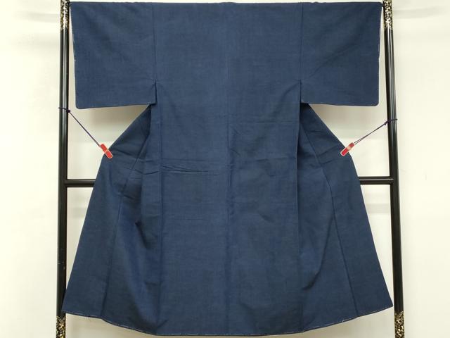 平和屋着物■男性　紬　留紺色　正絹　逸品　未使用　DABF9907cd