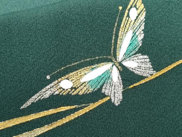 平和屋着物■訪問着　花蝶文　暈し染め　金銀彩　正絹　逸品　CABH0254ev