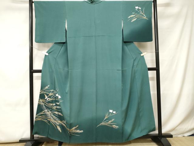 平和屋着物■訪問着　花蝶文　暈し染め　金銀彩　正絹　逸品　CABH0254ev