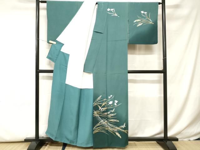 平和屋着物■訪問着　花蝶文　暈し染め　金銀彩　正絹　逸品　CABH0254ev